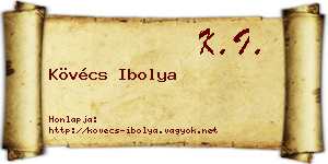 Kövécs Ibolya névjegykártya