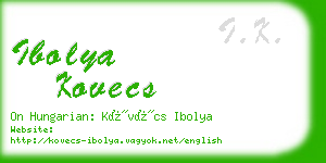 ibolya kovecs business card
